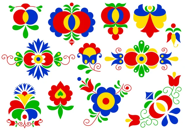 Moravische folk ornamenten — Stockvector