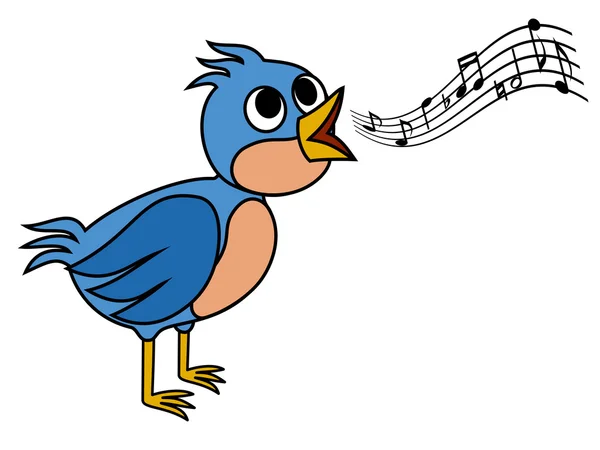 Śpiewający ptak — Wektor stockowy