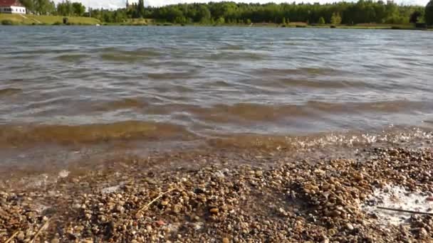 Ondas na lagoa — Vídeo de Stock