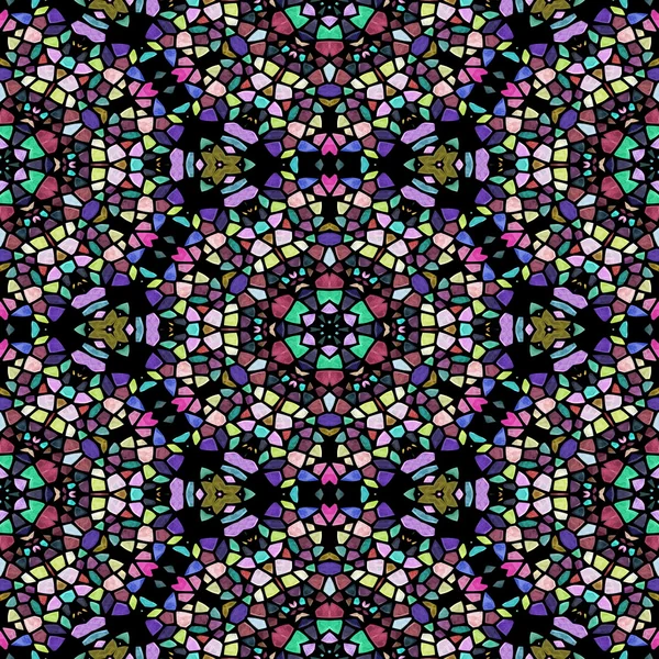 Glasmosaik kaleidoskopisch nahtlos erzeugte Hires Textur — Stockfoto
