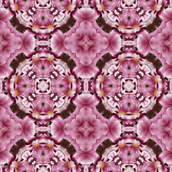 Kaleidoscopic floral seamless generated texture — Stock Photo, Image