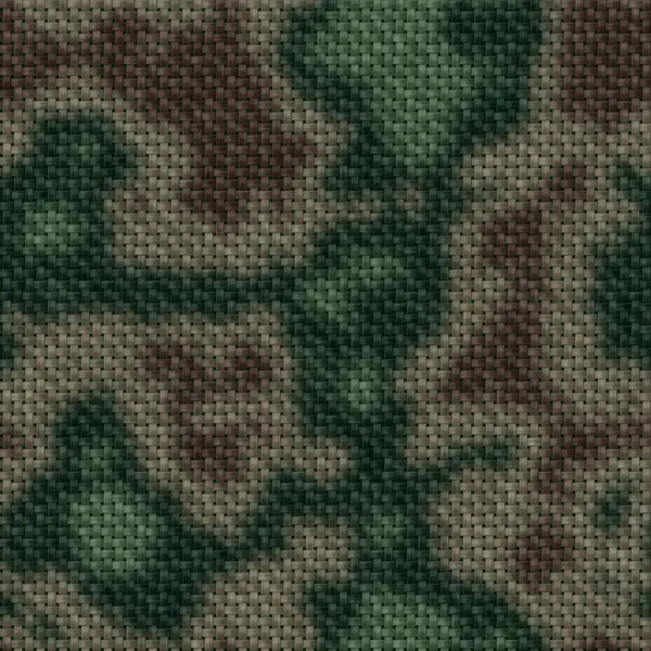 生成されたテクスチャのシームレスなニット着色された軍隊 — ストック写真