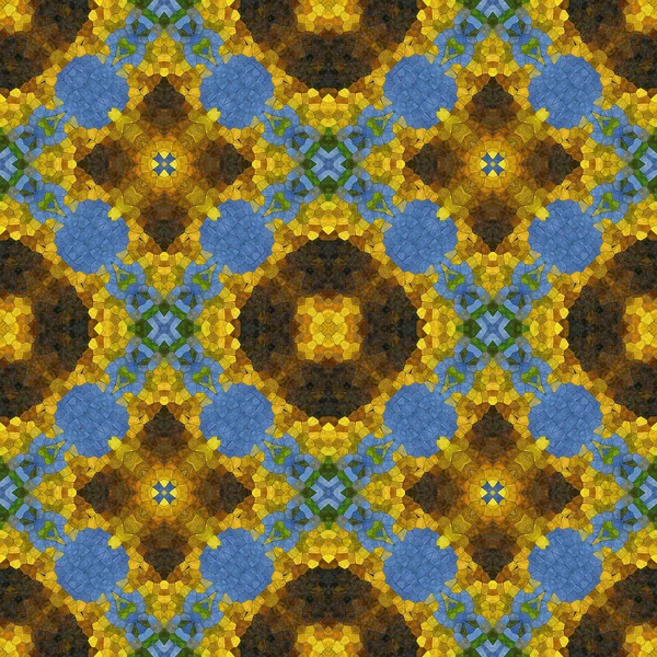 Imagem floral mosaico de vidro gerado textura — Fotografia de Stock