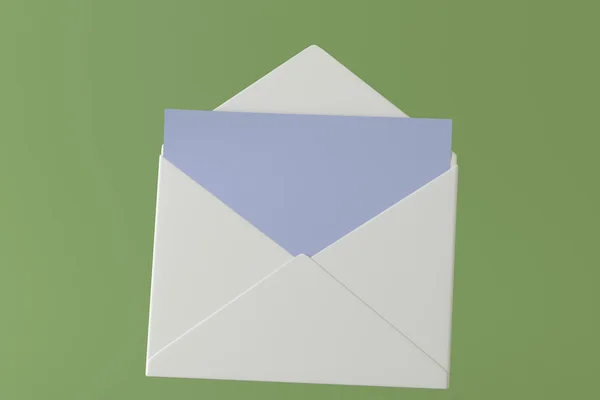 Письмо на зеленом фоне — стоковое фото