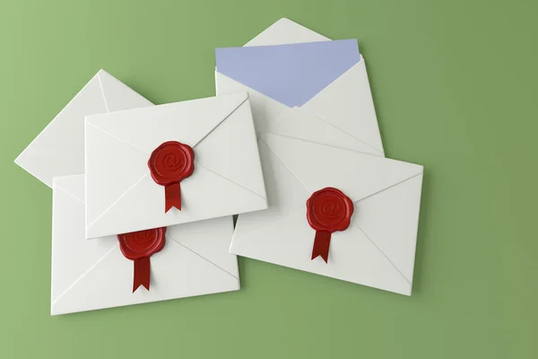 yeşil zemin üzerine mektup