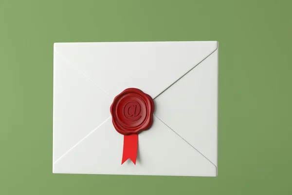Carta sobre um fundo verde — Fotografia de Stock