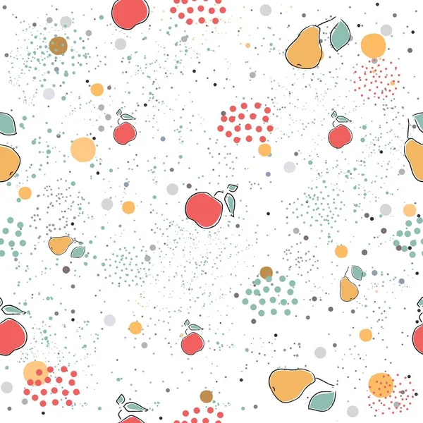 Armut ve noktalı armut desenli şirin bir desen. El yapımı hassas tasarım. İskandinav tarzı. Kartlar, şablonlar, hediye kağıtları, baskılar, dekorasyonlar, şablonlar, vs..