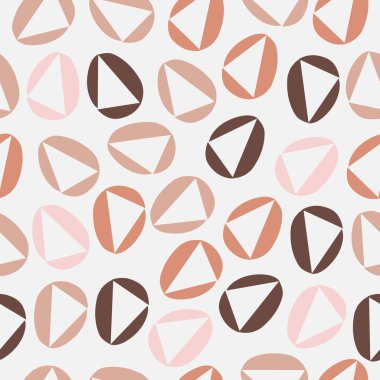 Modern renklerde şirin İskandinav Terracotta deseni. Baskılar için modern soyut sanat. İskandinav Tasarımı