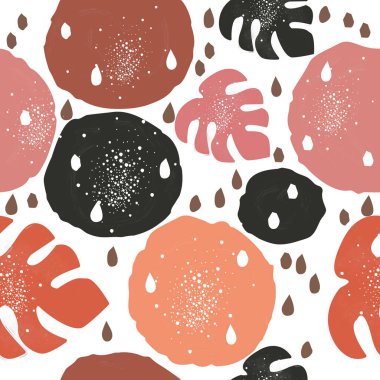 Modern renklerde şirin İskandinav Terracotta deseni. Yeşil ve sarı renkli şirin üçgenler. Baskılar için modern soyut sanat. İskandinav Tasarımı.