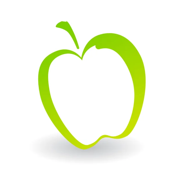 Forma de manzana verde — Vector de stock