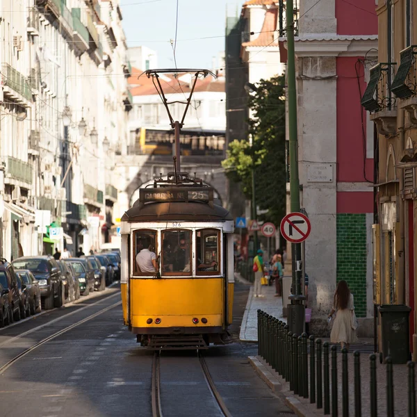 Yellow tram — Stock Photo, Image