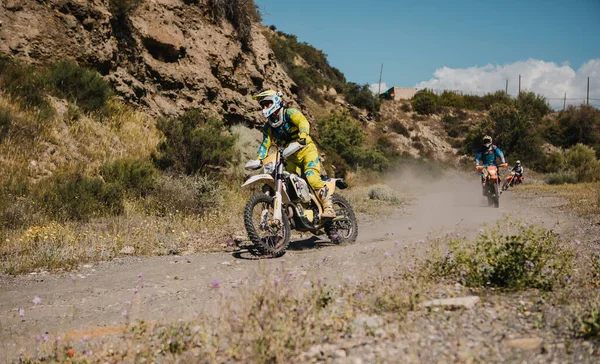 Almeria Španělsko Května 2021 Motokrosoví Jezdci Přírodě Během Dunlopu Xperience — Stock fotografie