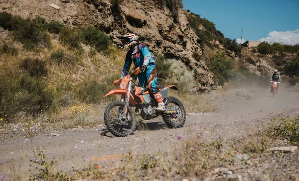 Almeria Spain May 5Th 2021 Motocross Riders Riding Nature Dunlop — ストック写真