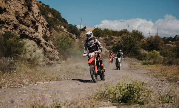 Almeria Spain May 5Th 2021 Motocross Riders Riding Nature Dunlop — Stok fotoğraf