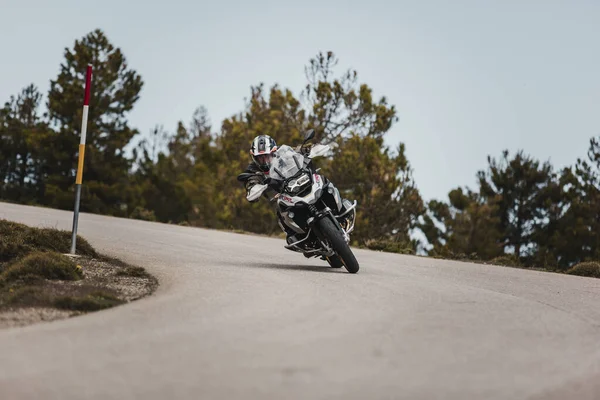 Sierra Los Filabres Spain May 5Th 2021 Motorbike Rider Riding — Foto Stock