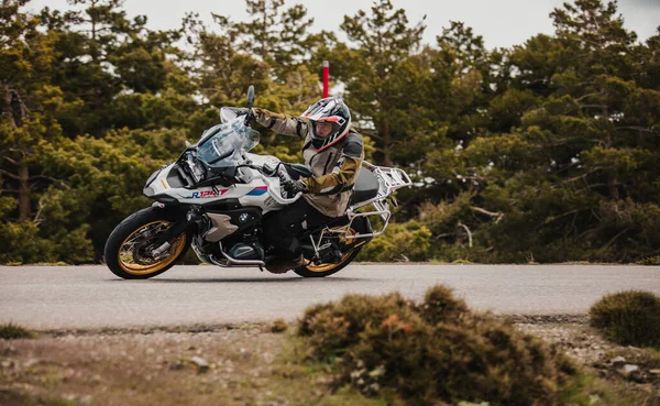 Sierra Los Filabres Spain May 5Th 2021 Motorbike Rider Riding — Φωτογραφία Αρχείου