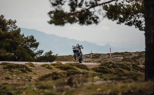 Sierra Los Filabres España Mayo 2021 Motociclista Montando Una Motocicleta — Foto de Stock