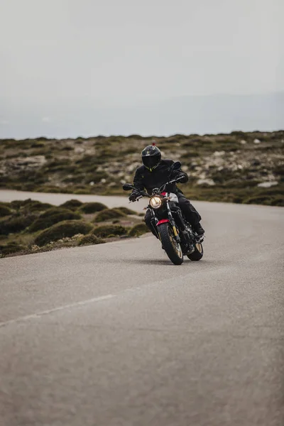 Calar Alto Španělsko Května 2021 Muž Jezdící Motocyklu Yamaha Xsr700 — Stock fotografie