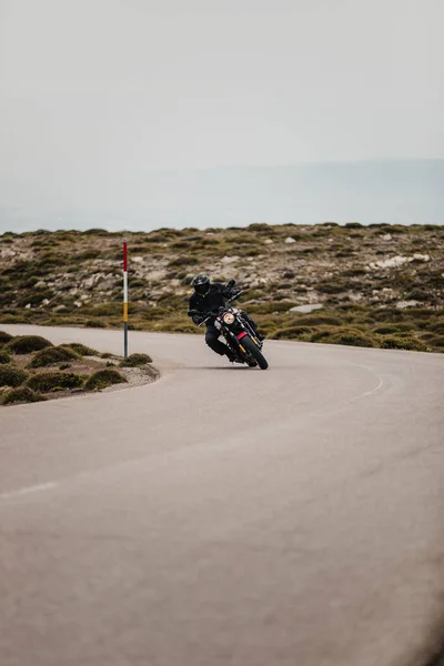 Калар Альто Испания Мая 2021 Года Человек Мотоцикле Yamaha Xsr700 — стоковое фото