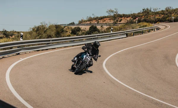 Almeria Spanje Mei 2021 Man Een Bmw Ninet Pure Motorfiets — Stockfoto