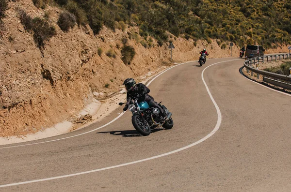 Almeria Spain May 5Th 2021 Людина Мотоциклі Bmw Ninet Pure — стокове фото