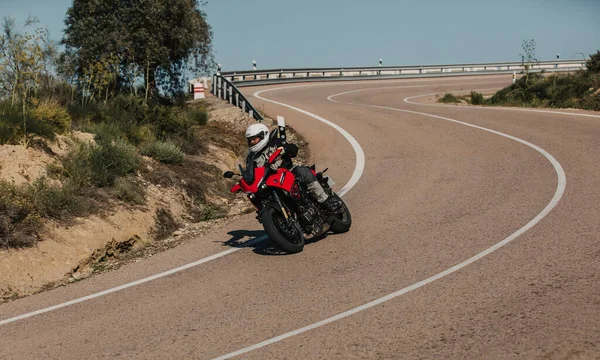 Almeria Spanien Mai 2021 Mann Fährt Mit Einem Yamaha Tracer — Stockfoto