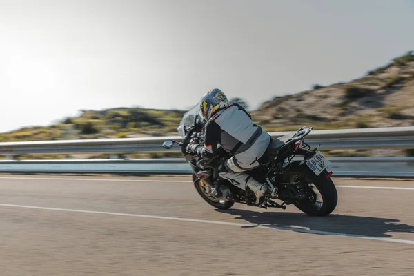 Almería España Mayo 2021 Hombre Montando Una Motocicleta Bmw 1250 — Foto de Stock