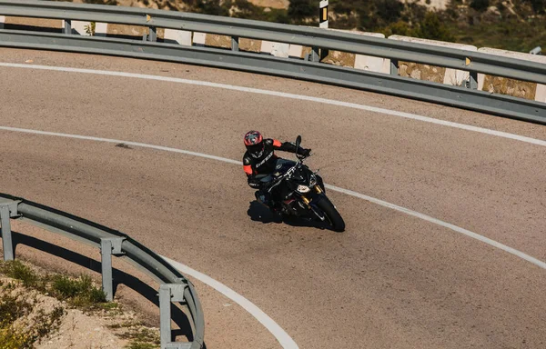 Almeria Spanien Mai 2021 Mann Auf Einem Bmw 1000 Motorrad — Stockfoto