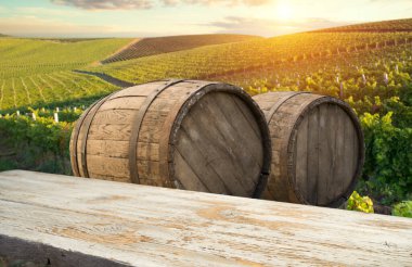 Tuscany, İtalya 'da üzüm bağında kırmızı şarap