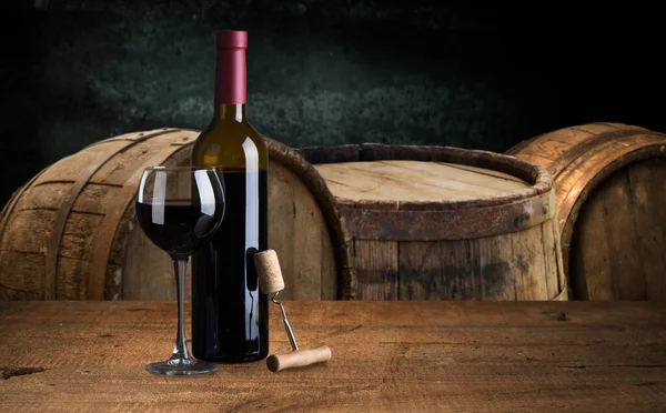 Wine barrels in a old wine cellar Stock Image