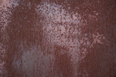 Paslı demir. Paslı metal levhanın dokusu. Yakın çekim..