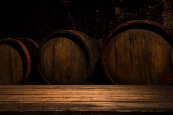 Wine Barrels Old Wine Cellar — Stock Photo, Image