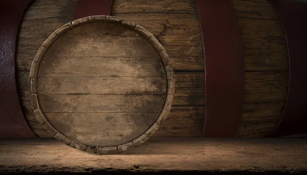 Background Barrel Worn Old Table Wood — Stock Photo, Image