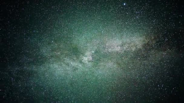 Samanyolu yıldızlı gökyüzü zaman turları — Stok video