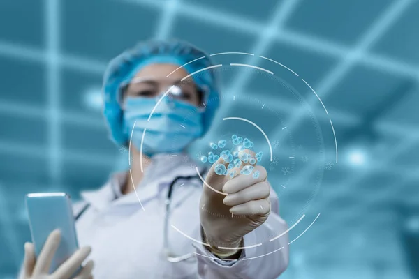 Concept Conducting Research Molecular Biology Scientist Conduct Research Molecule Blurred — Stock Photo, Image
