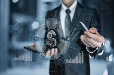 Finansal analitikteki modern metotlar ve teknolojiler kavramı.