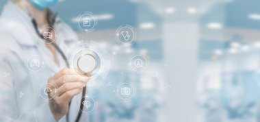 Bir hastalığı teşhis etmede modern teknoloji kavramı.