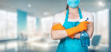 Temizlik büroları ve sanayi tesisleri kavramları.