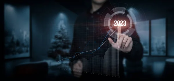 Begreppet Planering Det Nya Årets Ekonomiska Vinst 2023 — Stockfoto
