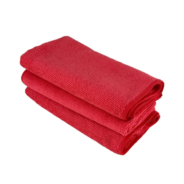 Microfibra Paño Rojo Para Limpiar — Foto de Stock