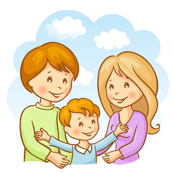 Illustration vectorielle de la famille — Image vectorielle