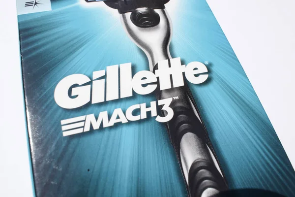 Gillette Mach Men Personal Care Wellness Product Famous Brand Gillette Стокове Зображення