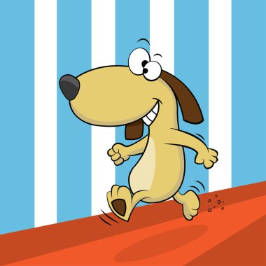 Çizgi film köpeğinin vektör çizimi