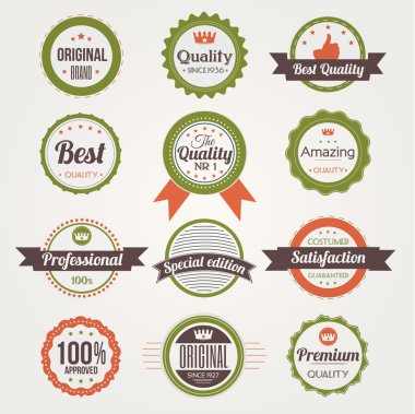 retro premium kalite etiketleri topluluğu