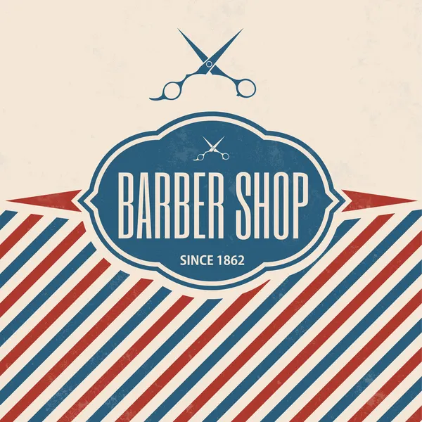 Retro Barber Shop Vintage Template — Stock Vector