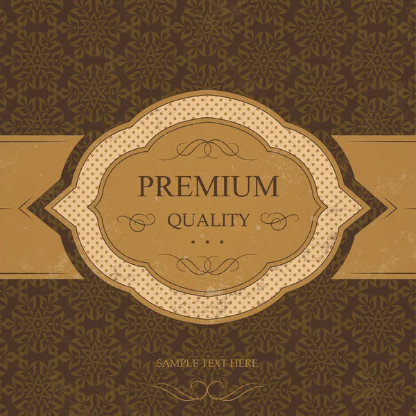 Vintage Label Design with Retro Background — Stock Vector