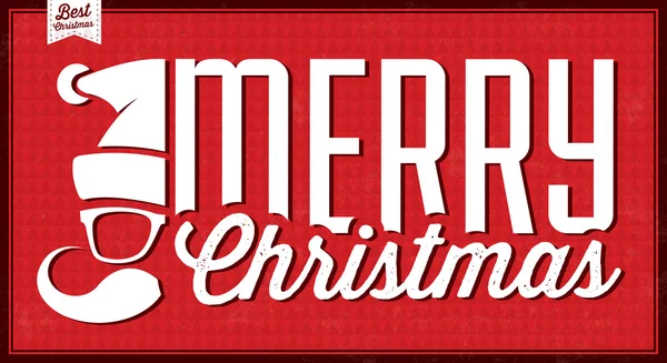 Vintage christmas typographischer Hintergrund — Stockvektor