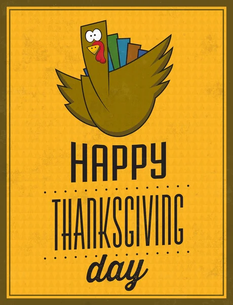 Happy Thanksgiving Day - Affiche typographique vintage avec fond rétro — Photo