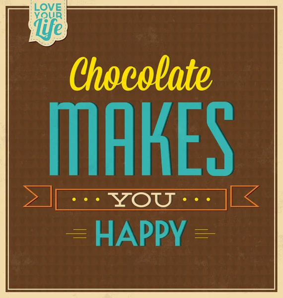 Čokoláda dělá radost — Stockový vektor