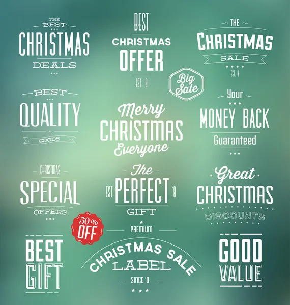 Christmas Sale Labels — Stock Vector